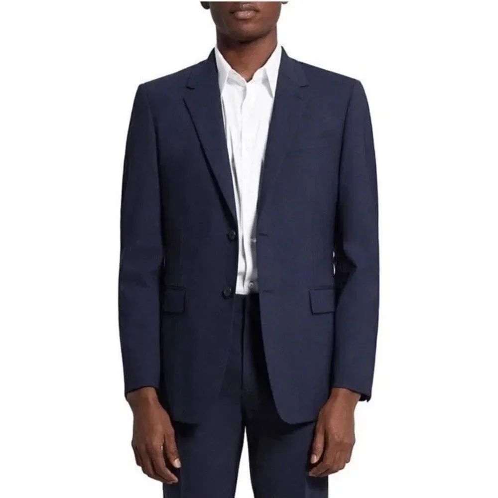 Theory Men's XYLO NP OSTRO Blazer Navy Blue 100% Wool 2 Button Classic 40R